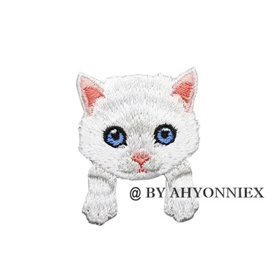 small white cat A 1 шт. милый Чихуахуа Шиба собака патч детская одежда нашивки рюкзак украшение маленькая аппликация маленькая кошка железная нашивка - Цвет: small white cat A