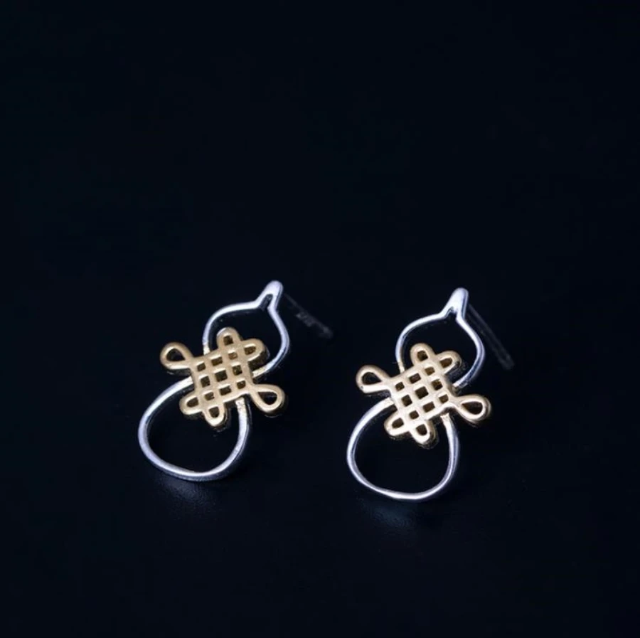 925 Sterling Silver Earring Jewelry Exquisite 3D Studs Dismatched Geometry Earrings for Women No Allergies Fit Girls Brincos | Украшения и