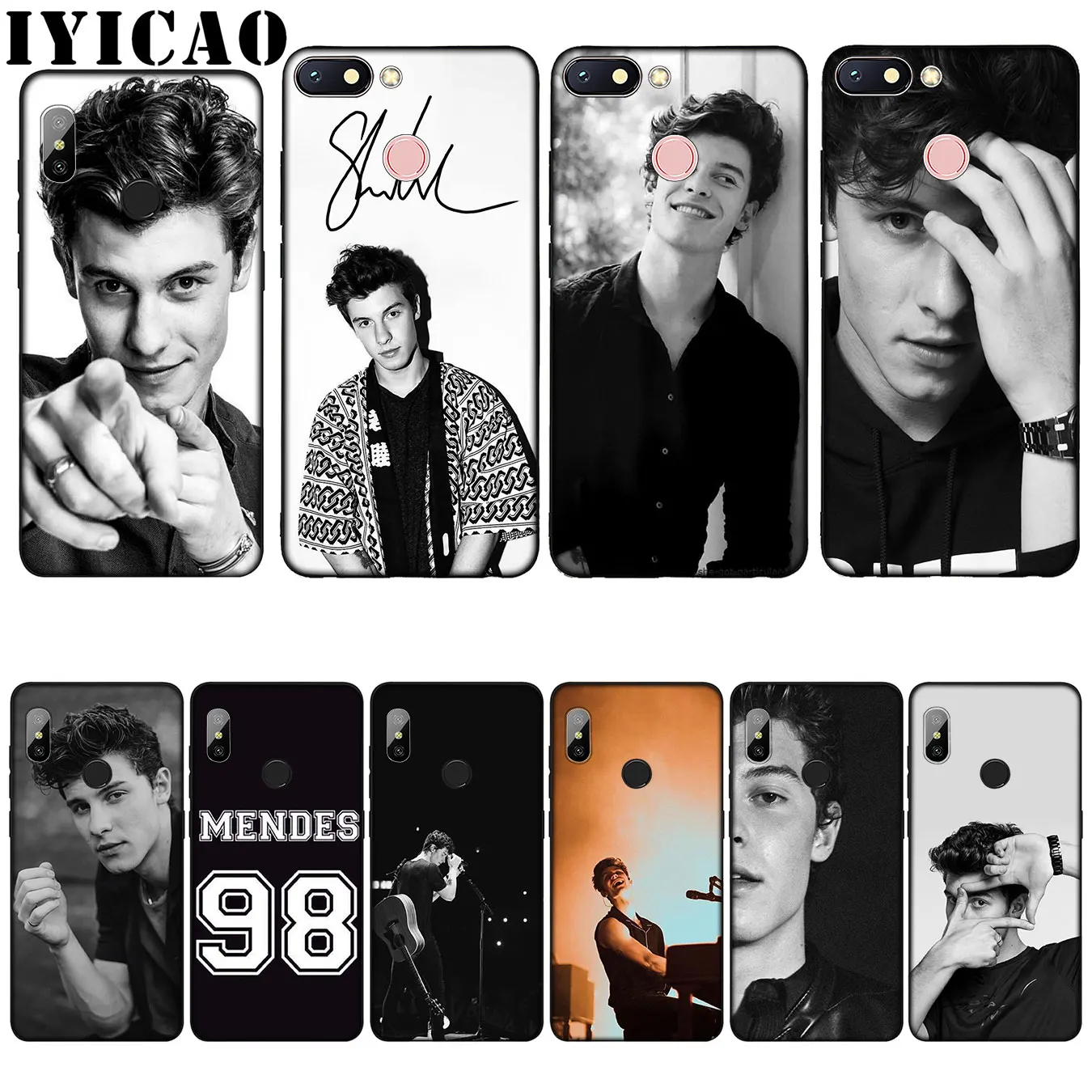 IYICAO Shawn Mendes 98 Silicone Soft Case for Xiaomi Redmi 6A 5A Note 7 4 4X 5 Plus 6 Pro Black TPU Cover |