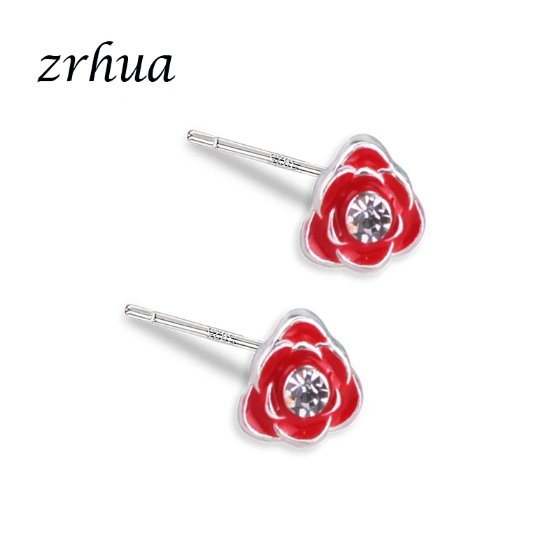 ZRHUA 2018 новые модные красивые серьги гвоздики с цветами для женщин ювелирные