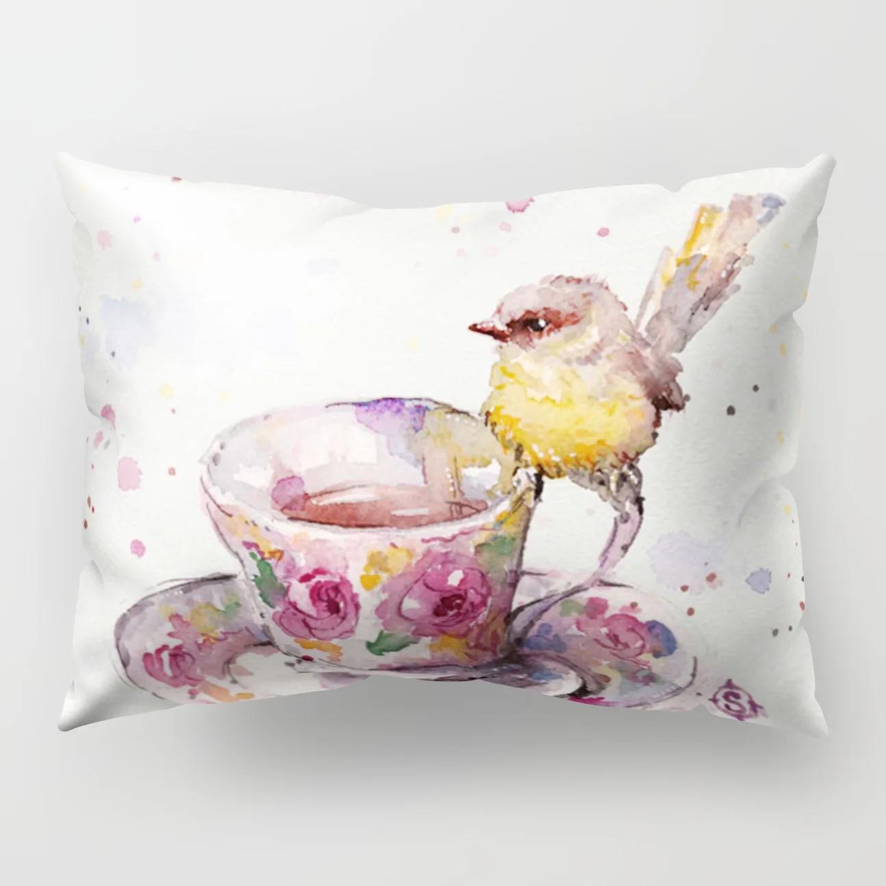 Watercolor Animal Polyester Cushion Cover Soft 30x50cm Cute Bird Owl Deer Print Decorative Pillow Case for Sofa Couch Home Decor