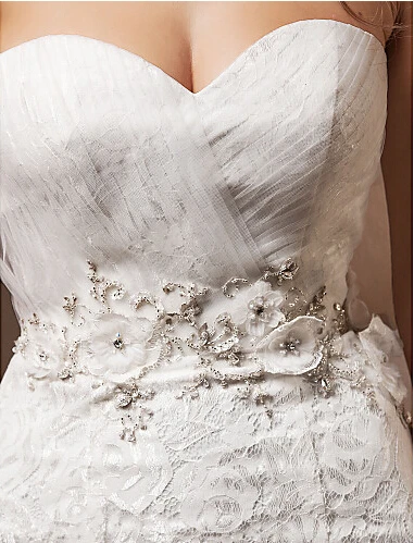 Fashionable Mermaid Inexpensive Wedding Dress With Crystals Lace Up Vestido De Noiva Imported China Plus Size Pretty Gown 2015 | Свадьбы и