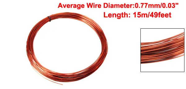 0.77mm Dia Uxcell 0,71/0,74/0,77/0,83/0,85/0,95/1,04/1,06/1,12/1,16/1,18/1,25/1,3/1,35/1,4 мм обмоточный провод 49 эмалированные обмотки катушки Медь - Цвет: 0.77mm Dia