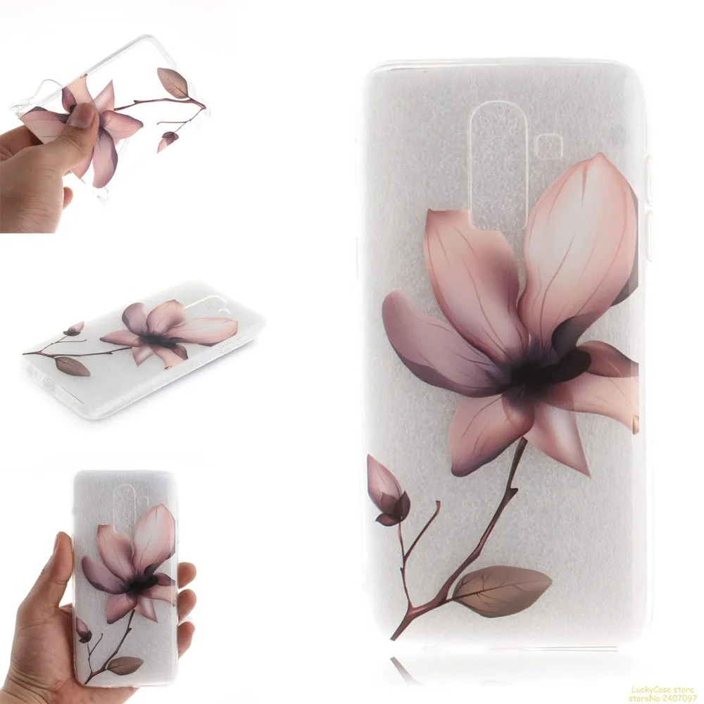 For Coque Samsung J8 2018 Soft TPU Cover flowers series Printed Silicone Cases Galaxy Phone Case fundas capas etui | Мобильные