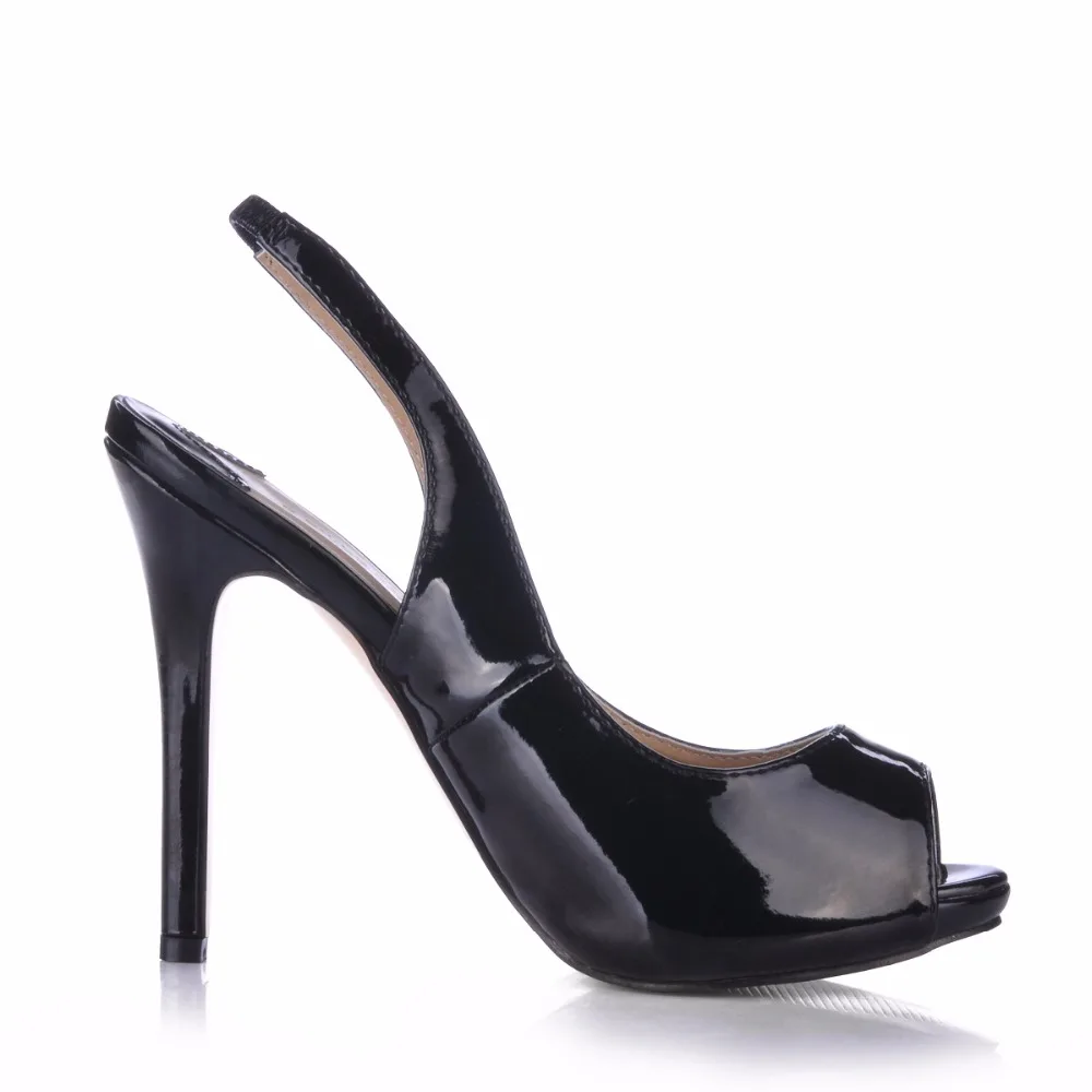 New Women'S Slingbacks Patent Leather Open Peep Toe big size Woman Ladies Sexy Dress Wedding Prom Party Shoes Sandals S1 | Обувь
