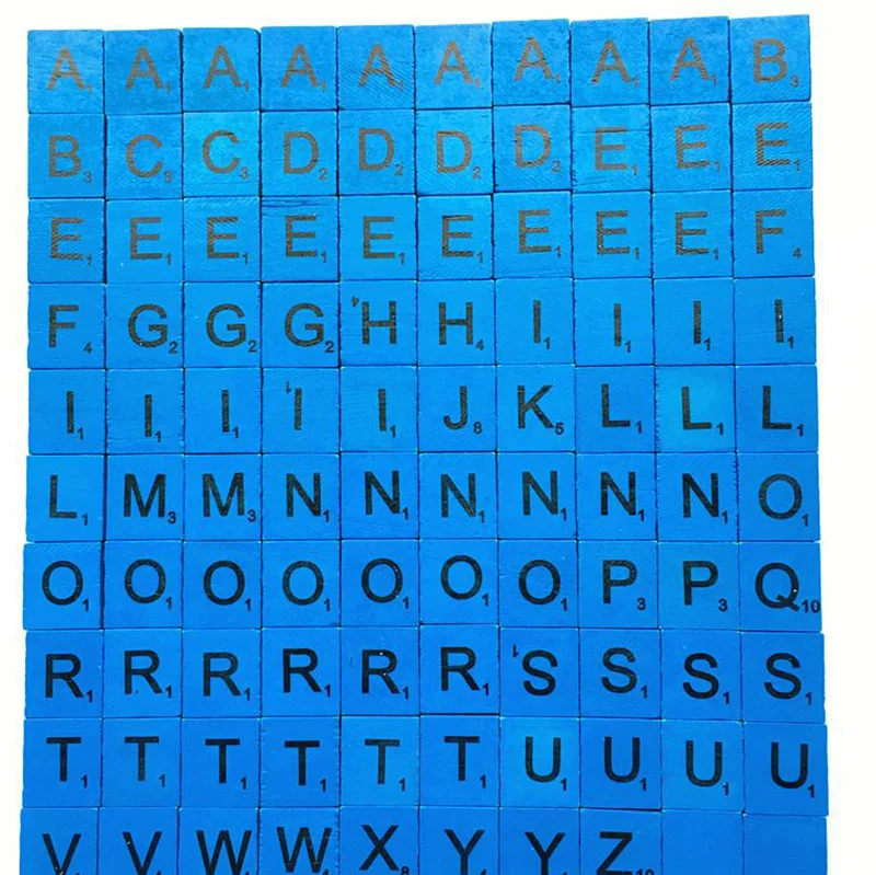 100 шт./компл. английские ABC пазлы, настольная игра DIY деревянная игра интерактивное развитие умственных способностей