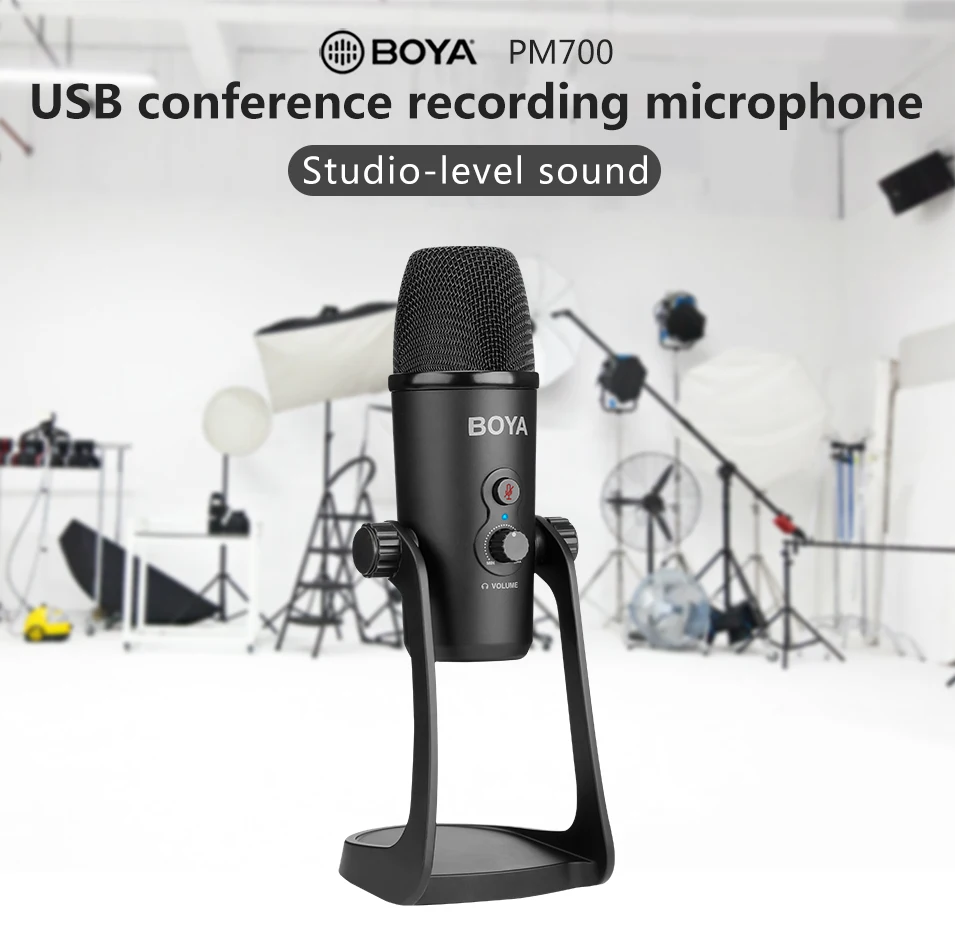 BOYA BY PM700 профессиональный конденсаторный Студийный микрофон для ПК ноутбука Skype