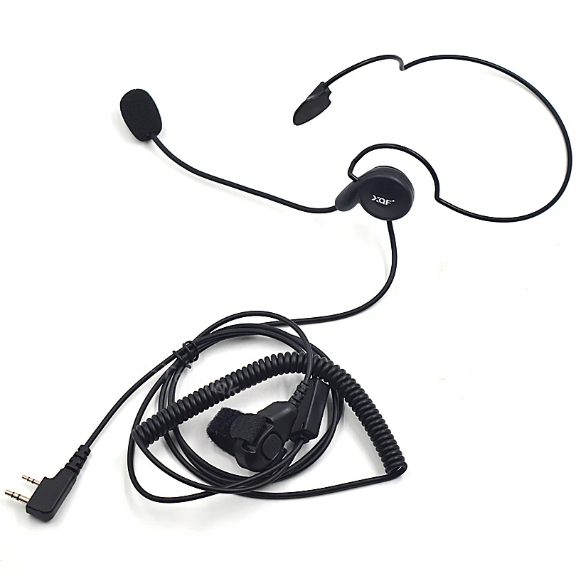 XQF 2-контактный палец PTT Mic гарнитура для Baofeng Kenwood Walkie Talkie UV 5R 888S HYT Hytera Puxing
