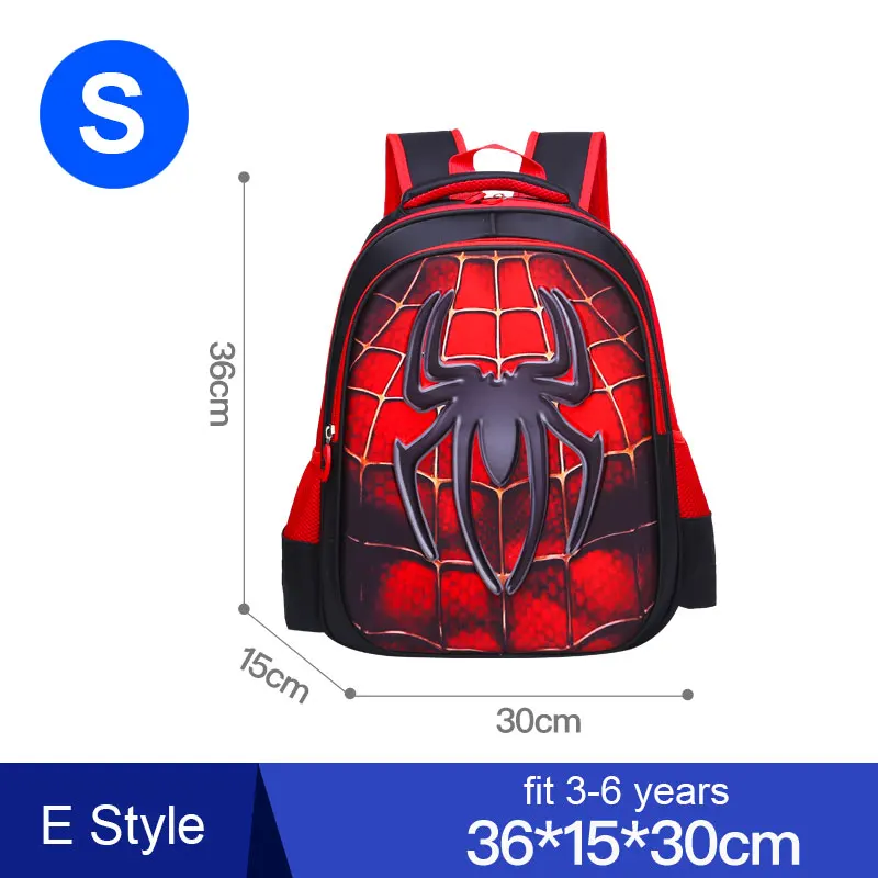 Red S Spiderman Комикс Супермен Бэтмен мальчик девочка дети детский сад детская школьная сумка рюкзак Школьные сумки Дети студенческий рюкзак - Цвет: Red S Spiderman