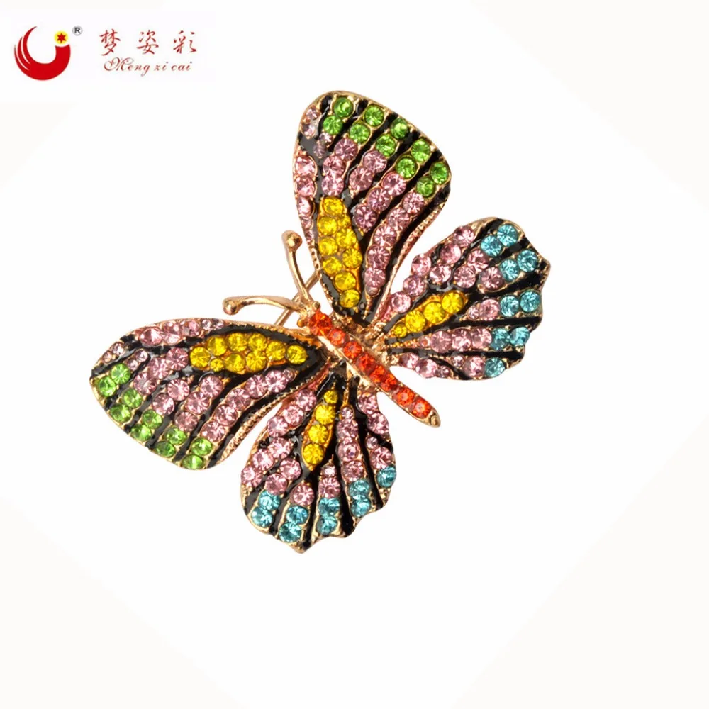 8 видов цветов Стразы Бабочка Брошь Pin корсаж брошка женское платье свадебная