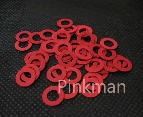 

1000 Pcs 4mmx12mmx1.5mm Red Insulating Fiber Washer
