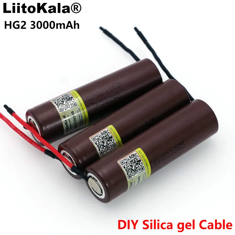 2 шт./лот Liitokala Новый HG2 18650 3000 мАч аккумулятор 18650HG2 3 6 в разряд 20 А отдельные батареи