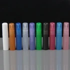 100 шт.лот 8 мл PP цветная многоразовая бутылка для распыления пластиковая Косметическая ручка бутылка для распыления образец флакон в форме духов