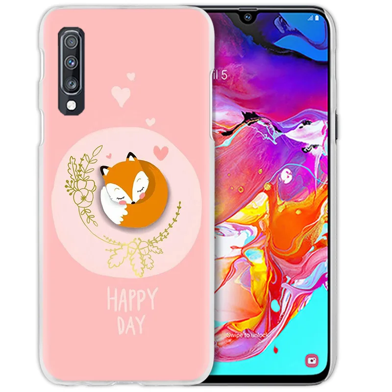 Чехол для samsung Galaxy A50 A70 A20e A40 A30 A20 A10 A8 A6 Plus A9 A7 жесткий прозрачный чехол для телефона