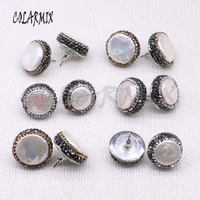 10 pairs natural pearl 18mm stud earrings free form pearl beads beads handcrafted jewelry women gem jewelry for women 3941