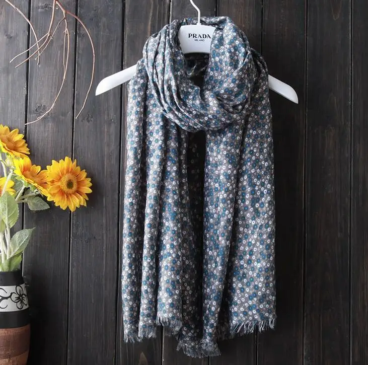 Популярный дизайнер женщин printe цветочный чешские шали мусульманин популярны