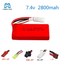 7 4v 2800mah 25c lipo battery for feilun ft009 woltys 144001 rc boat car spare parts 7 4v 2s rechargeable battery