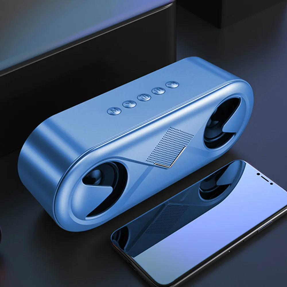 XDT-S6-Blue Портативный беспроводной Bluetooth динамик 5,0 с громким стерео звуком богатый бас 66ft Bluetooth Диапазон - Цвет: XDT-S6-Blue