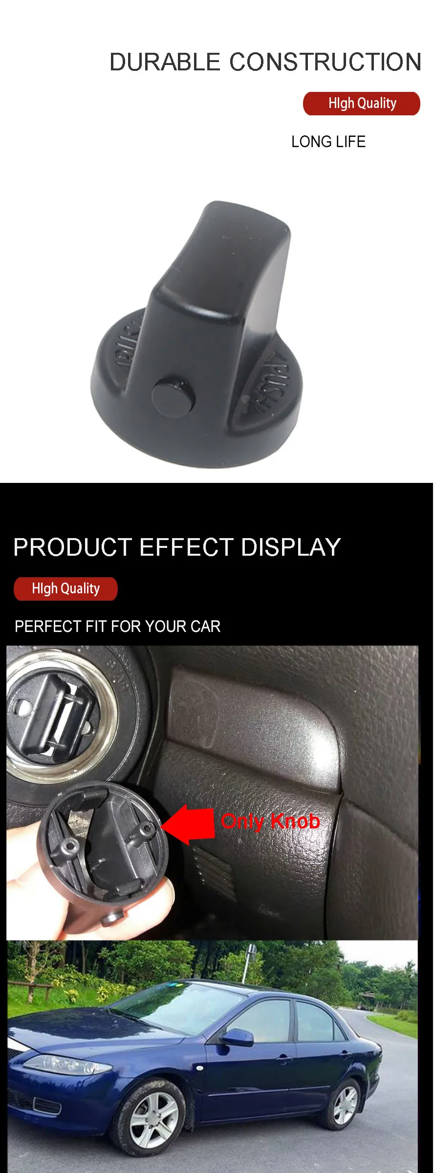 Wooeight D6Y1-76-141 1 ПК, зажигание ключ пуш-ап Поворотная кнопка для Mazda 6 2006 2007 для Mazda CX-7 2007-2012 для Mazda CX-9 2007