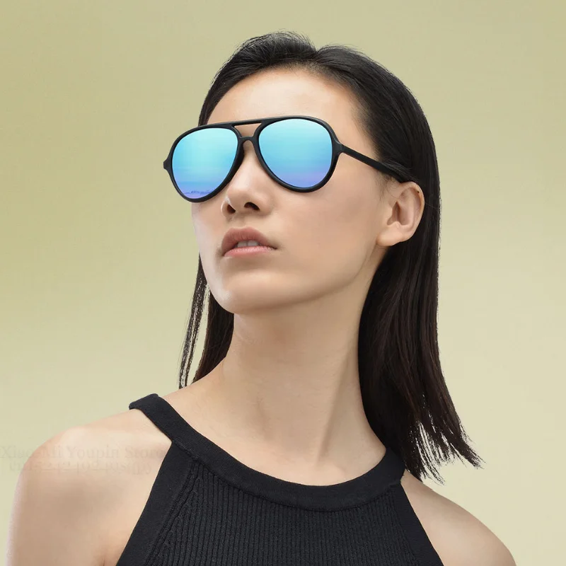 Новые Xiaomi Mijia Youpin TS Ice Blue Авиатор солнцезащитные очки поляризованные линзы солнцезащитные очки для мужчин и женщин для летних путешествий