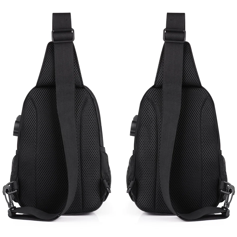 Новая модная светящаяся повседневная мужская нагрудная сумка USB Детская через