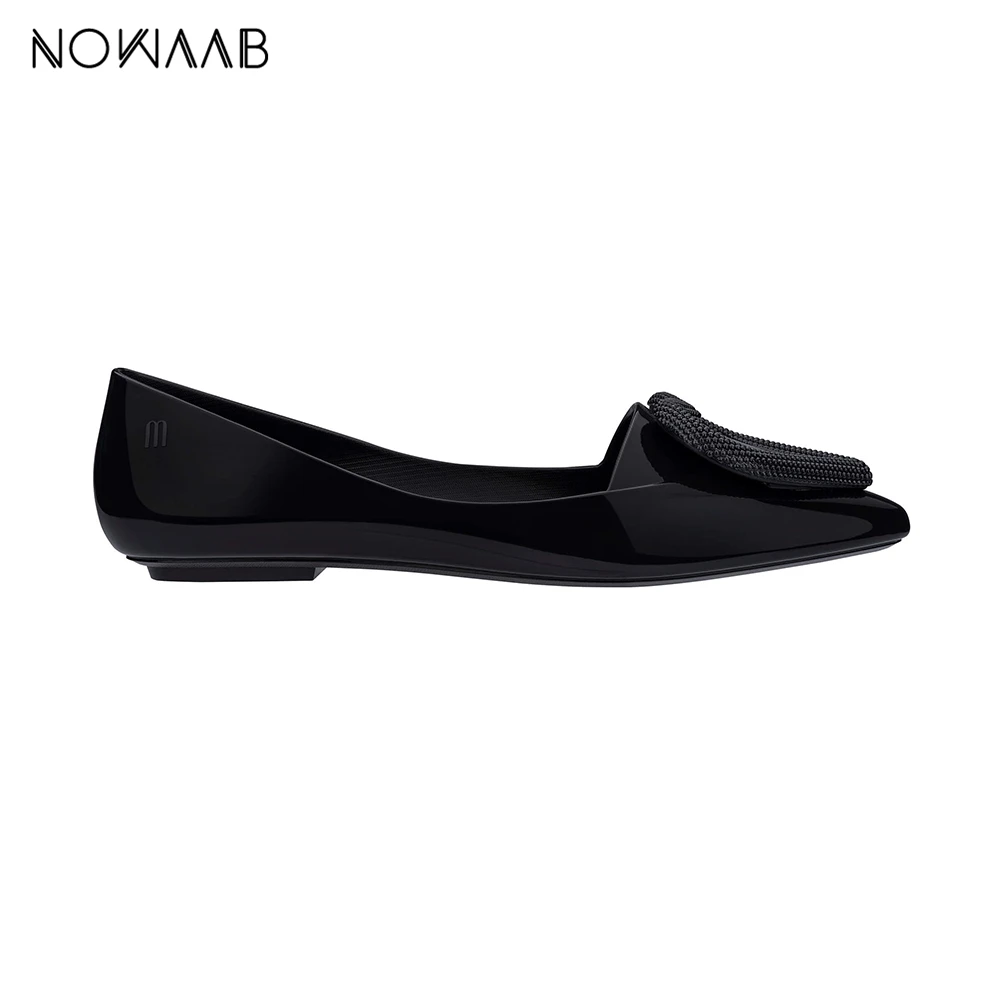 Женские сандалии желе на плоской подошве с острым носком|Боссоножки и сандалии| |