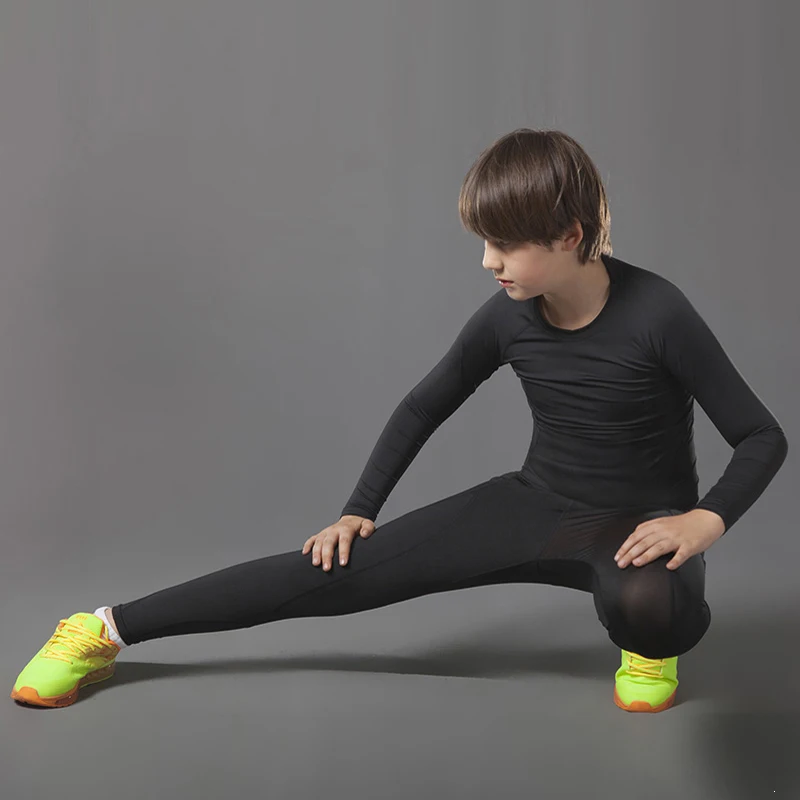 

Compression running tights kids basketball pants men running training sets fitness gym jogging leggings tights boys sports suit