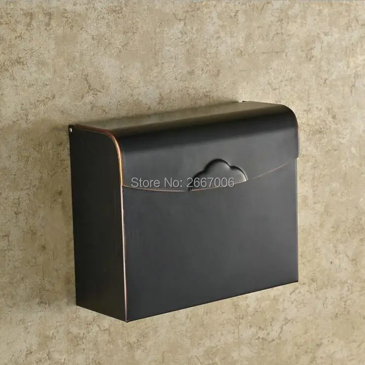 

Free Shipping High Quality Waterproof Rectangle Paper Holder Antique Brass Black Bronze Tissue Box Mobile Phone Holder ZR2329