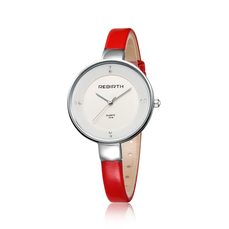 REBIRTH Femmes Montres женские часы повседневные лучший бренд класса люкс кварцевые тонкий
