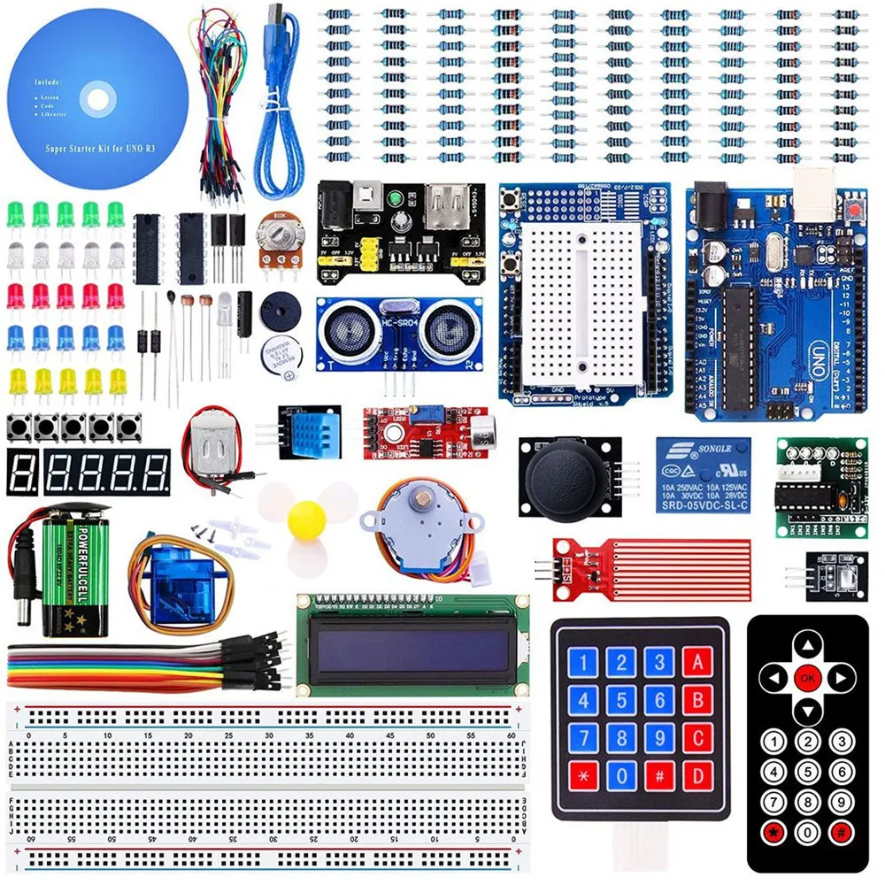 Модуль Mega2560 LCD1602 полный комплект для начинающих с обучающим руководством