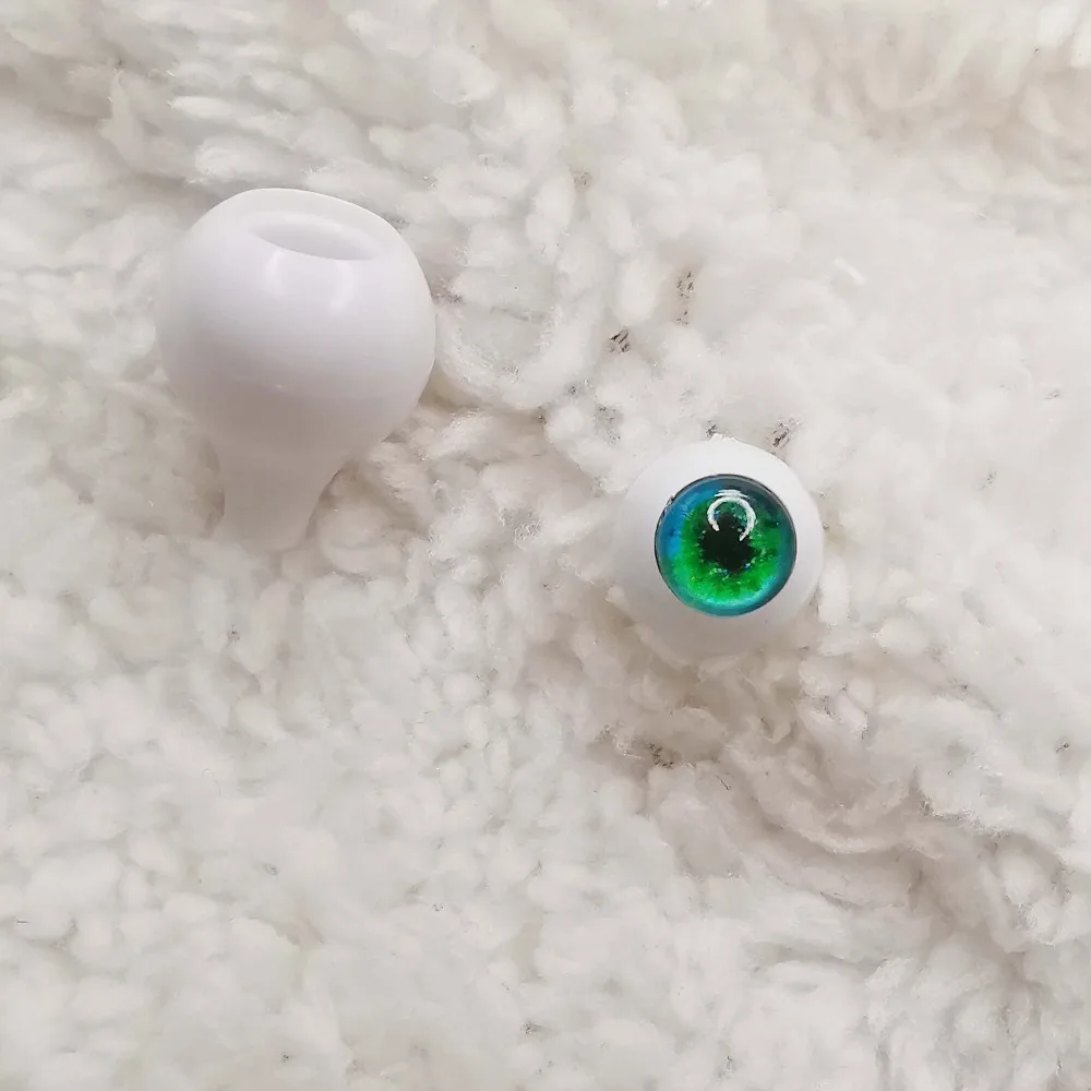 Пластиковые глаза BJD ручной работы с зеленым блеском пластиковые 3d очки для 1/3 1/4