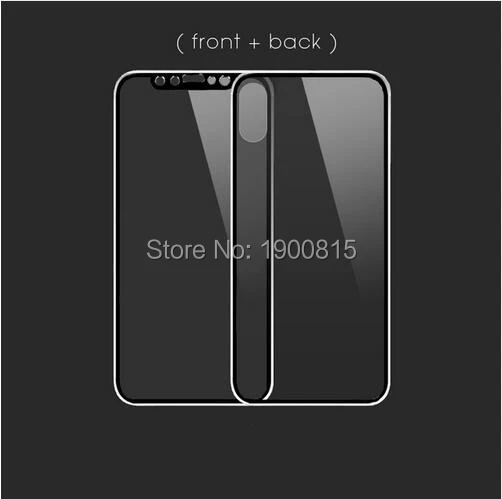 3D изогнутое переднее + заднее титановое Стекло 9H 0 26 m закаленное стекло для Iphone x 8