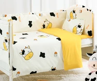 69pcs cow cotton cot crib bedding cama infantil protect unpick and wash baby bedding set bed sheets babt blanket whole set