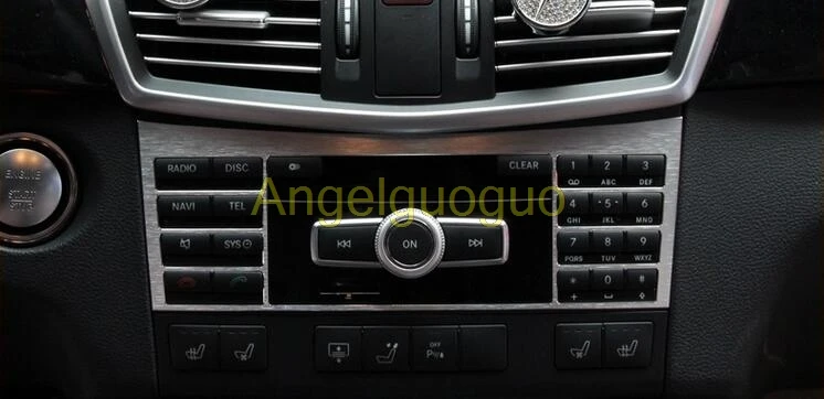 Angelguoguo Car styling For Mercedes Benz E Class W212 2009-2015 Center console CD air conditioning control panel frame sticker |
