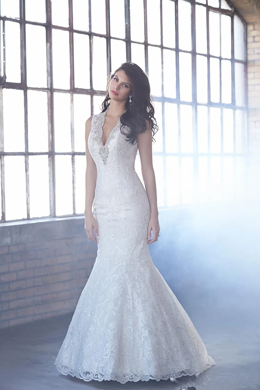 Vestido де noiva casamento Новый Sexy Свадебные Платья 2016 V-Образным Вырезом Без Рукавов