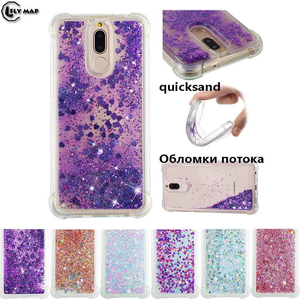 Блестящий чехол для телефона Huawei Nova 2i RNE-L21 RNE-L01 жидкий зыбучий песок мягкий ТПУ
