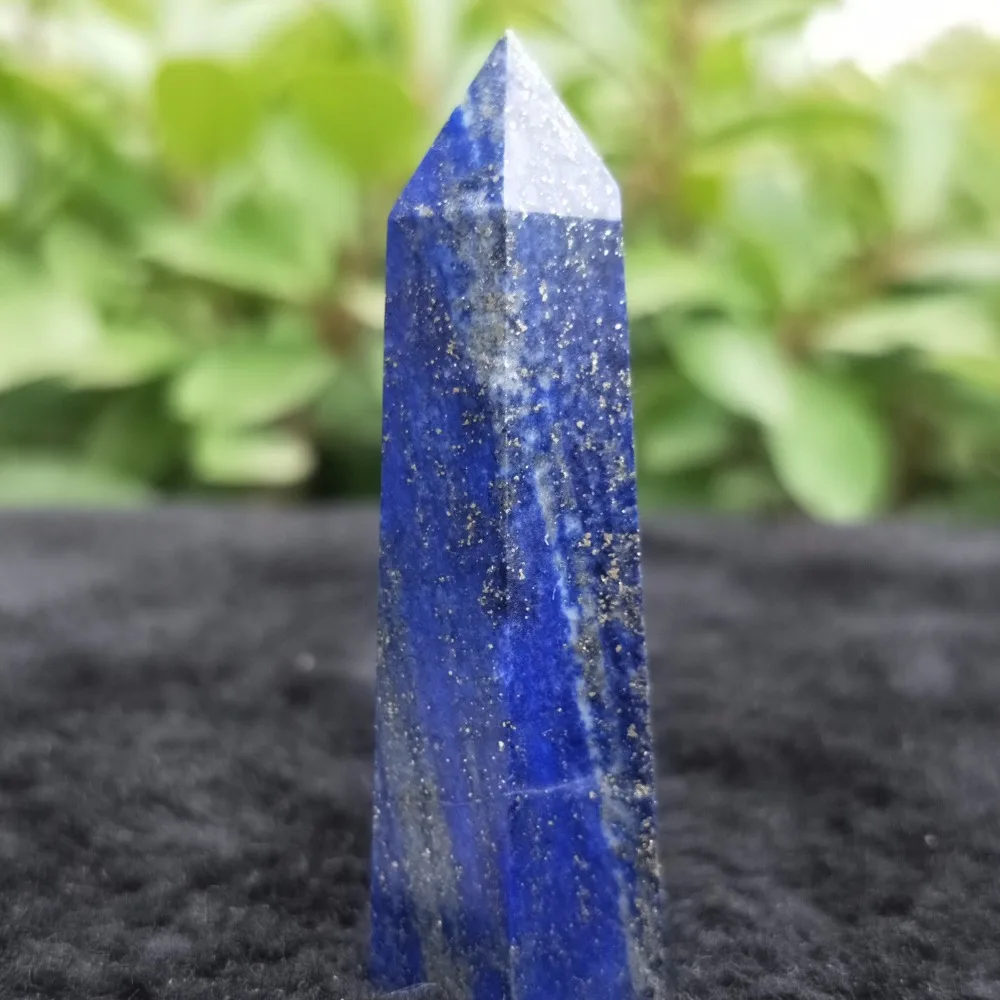 

natural lapis lazuli crystal wand quartz point healing wicca