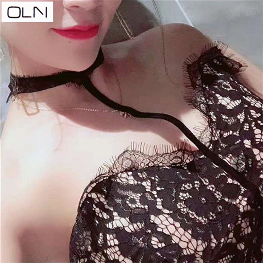 Летнее платье в Корейском стиле Vestidos OLN Новое поступление открытое кружевное с