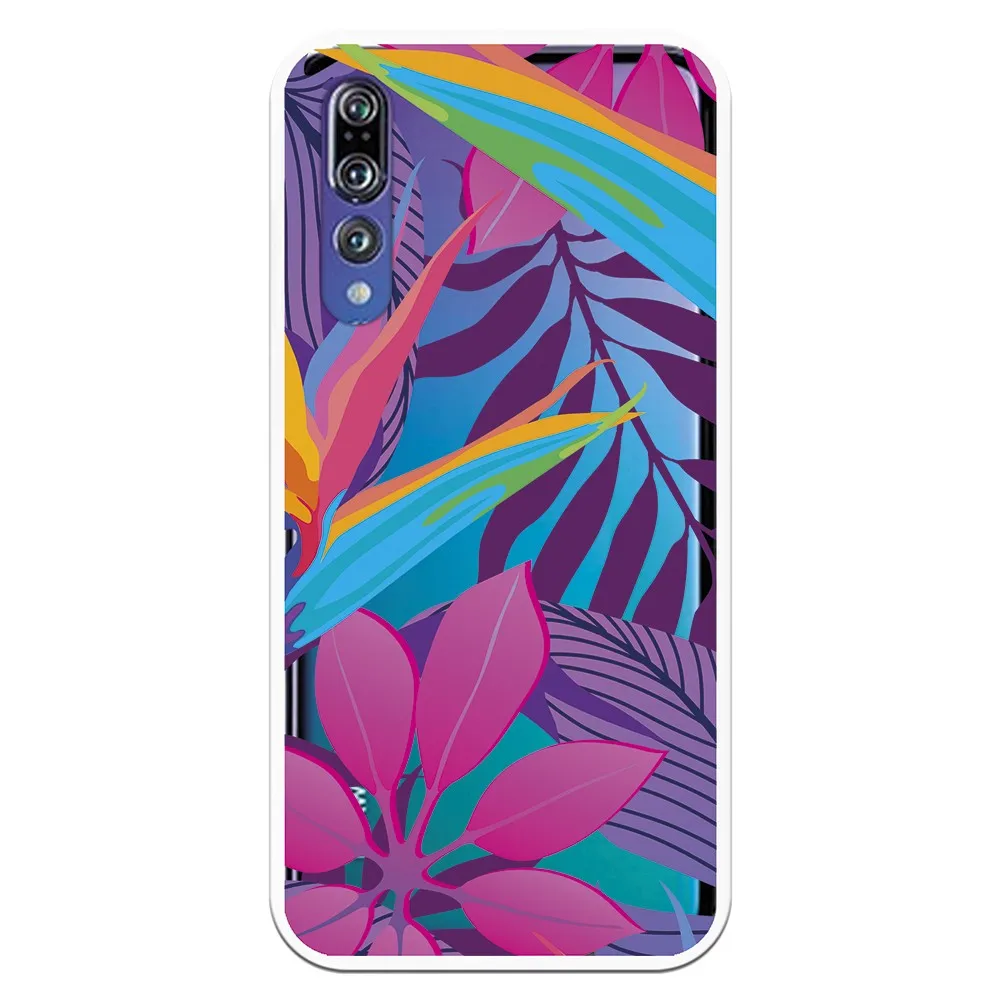 Чехол подставка костюм рисунок листья WP017 для huawei P20 Pro|Бамперы| |