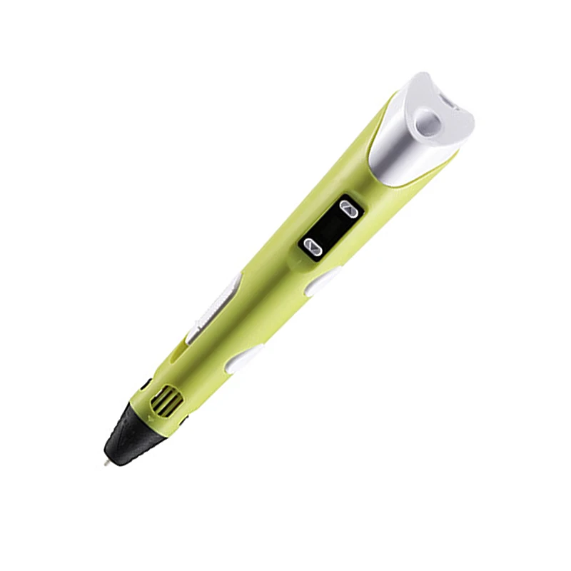 3D Pen Yellow 3D ручка светодиодный Экран DIY 3D по индивидуальным заказам с 1,75 мм PLA ABS нити 5V 3D, ручки для рисования, креативная игрушка; подарок для детей с чертежной конструкцией - Цвет: 3D Pen Yellow