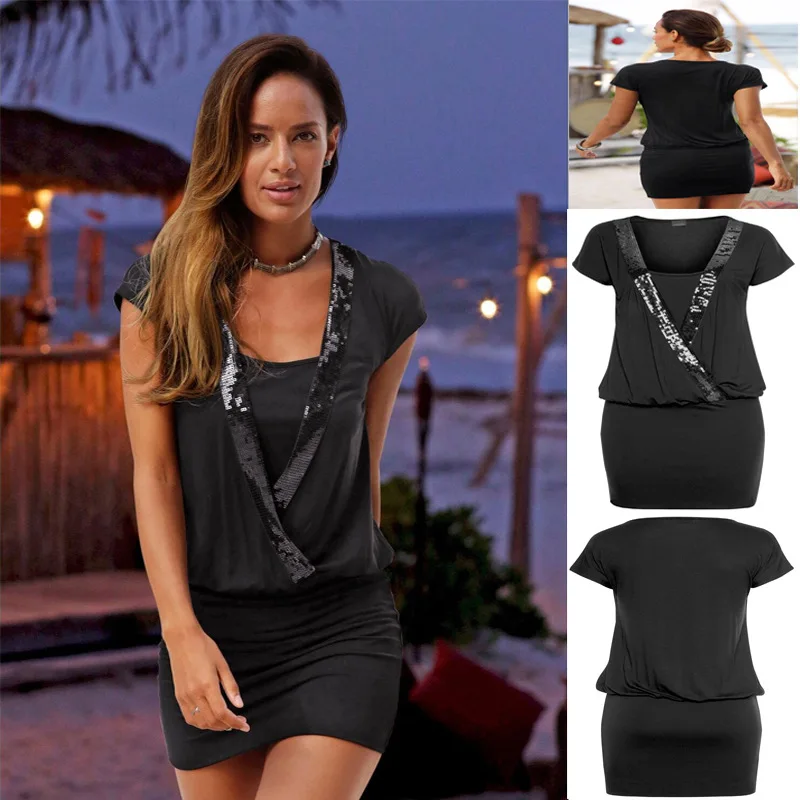 Женское платье с коротким рукавом повседневное облегающее в стиле пэчворк