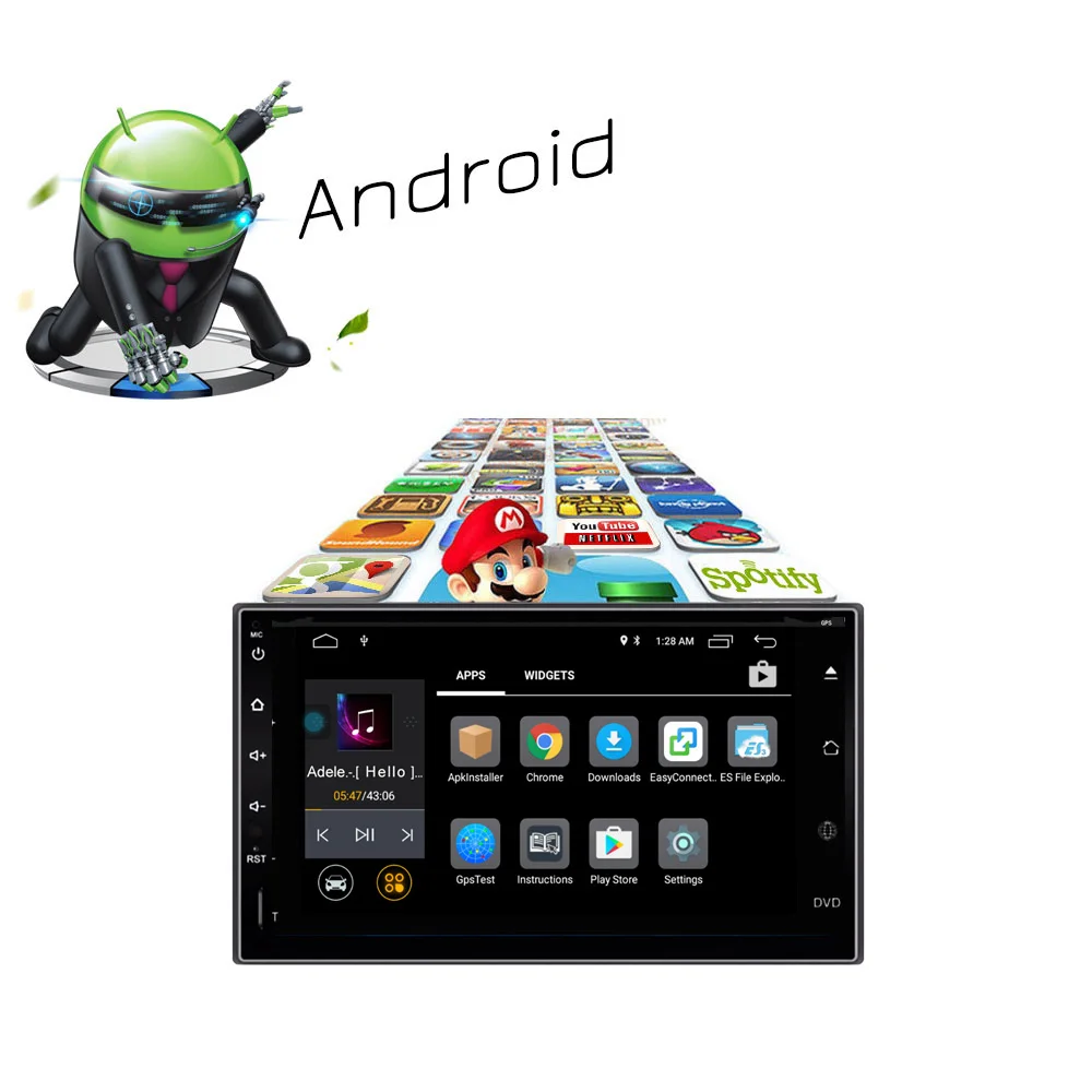 RM CT0009L 7 ''gps dvd плеер автомобиля Android 1 MP5 игроков Bluetooth Wi Fi автомобильный