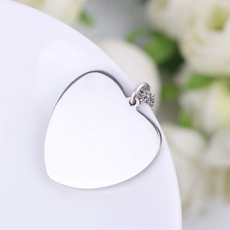925 Sterling Silver Personalized Heart Photo Necklace Engravable Name Message Gifts for Family Lovers Friends YDS-1093 | Украшения и