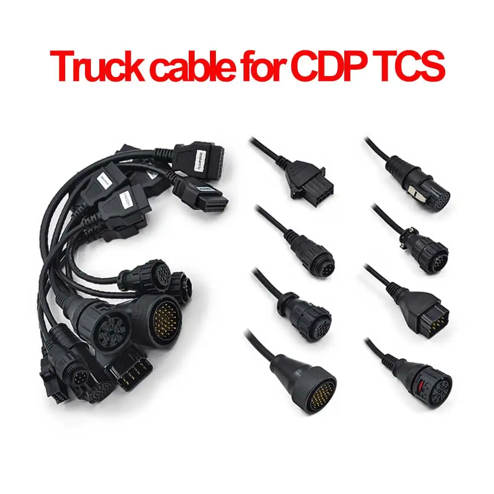 10 шт./лот автомобильные кабели 8 шт. для CDP TCS Pro cable Multidiag pro OBD OBDII OBD2 диагностический инструмент сканер сканирование DHL - Цвет: truck cables