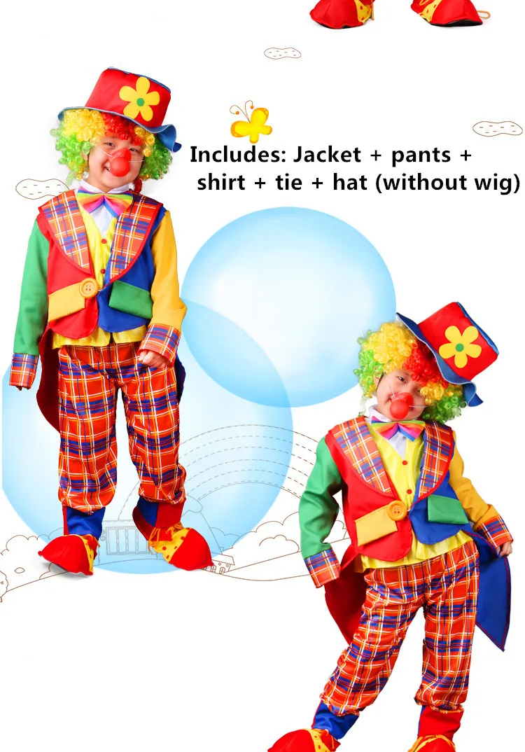 Костюм для Хэллоуина костюм цирка клоуна девочек мальчиков|clown costume|halloween costumeparty