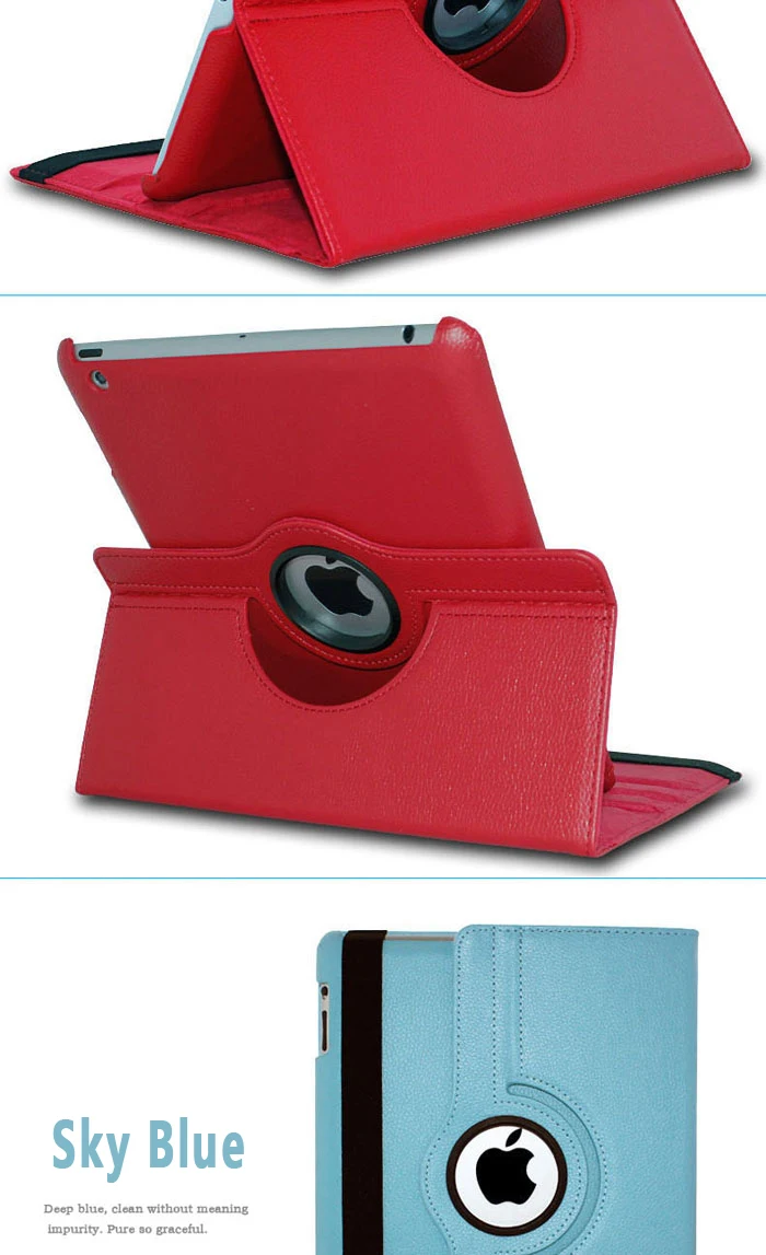 Принципиально для iPad 2/3/4 9," дюймовый планшет крышка Case_Smart Wake-для сна и игр, 360-вращающийся&+ Защитная пленка на экран, и ручка