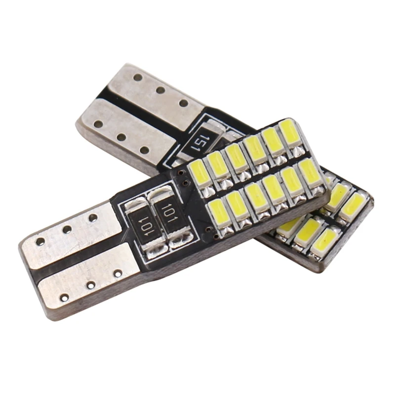 10 шт. T10 24smd светодиодный светильник лампы автомобилей CANBUS Нет Ошибка 12V 24V супер