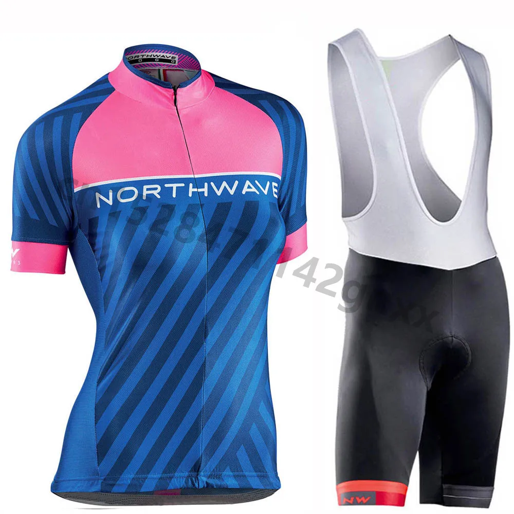 Новинка, бренд Northwave NW, велосипедная майка pro team, Женский комплект с коротким рукавом, дышащий, mtb, велосипед, нагрудник, шорты, Майо, ropa ciclismo mujer - Цвет: 7