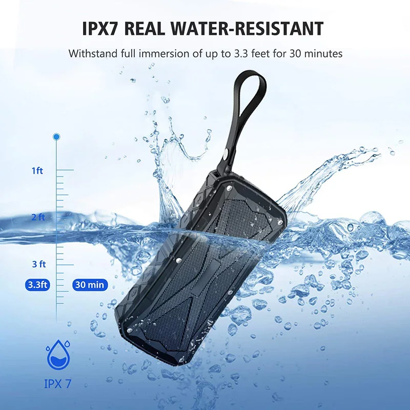 Портативные Bluetooth колонки 20 Вт IPX7 водонепроницаемые напольные для iPhone
