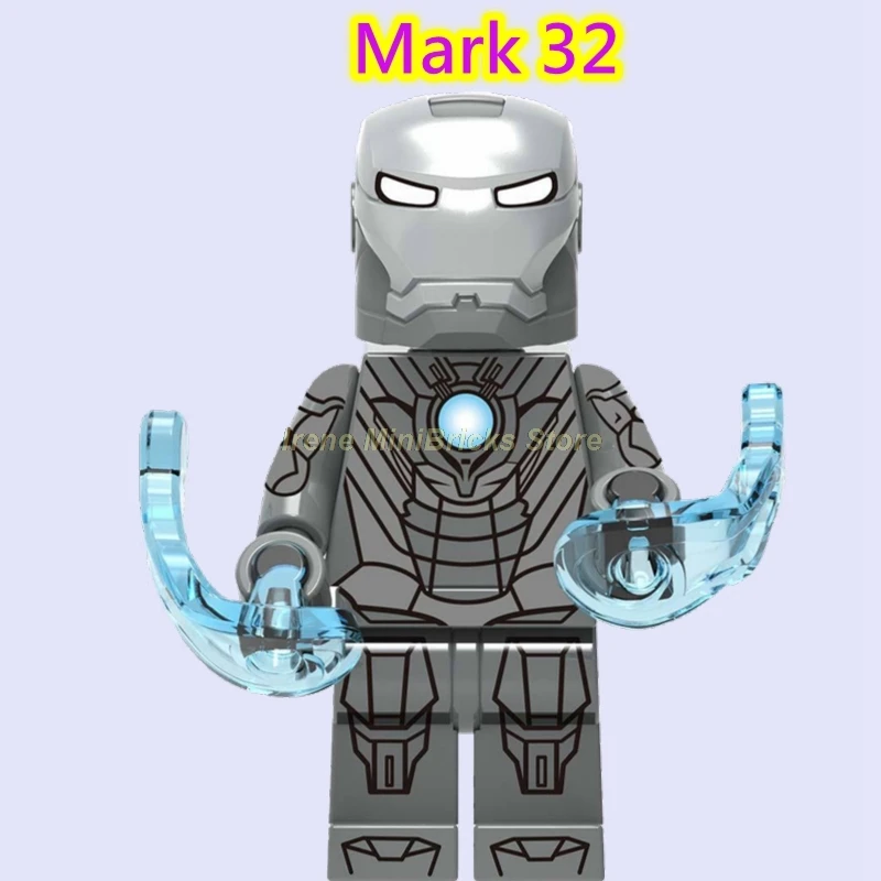 Mark 32 Тони Старк Железный человек Марк 85 эндшпиль Marvel мстители Супер Герои фигурки перец Железный человек строительные блоки кирпичи игрушки для детей - Цвет: Mark 32